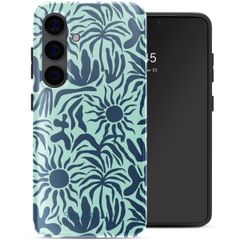 Selencia Vivid Tough Backcover Samsung Galaxy S24 - Tropical Vibes Light Blue