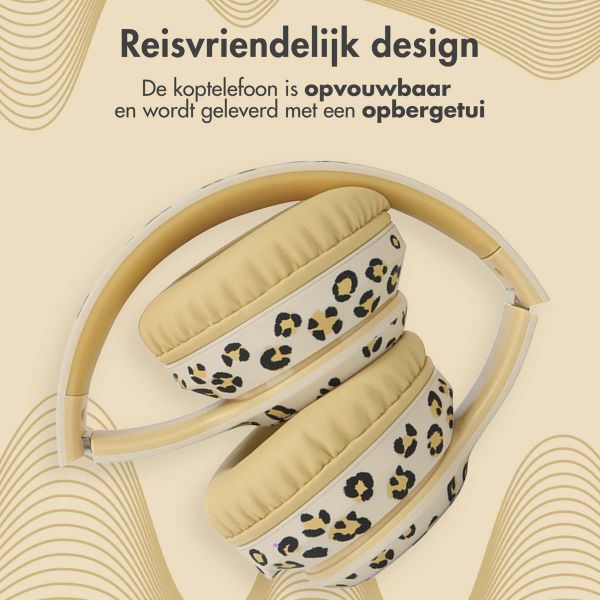 imoshion - Special Edition - Draadloze Kinderkoptelefoon LED Light - Met AUX kabel - Leopard