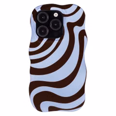 Selencia Vivid Wavy Backcover met MagSafe Apple iPhone 15 Pro - Dream Swirl Chocolate
