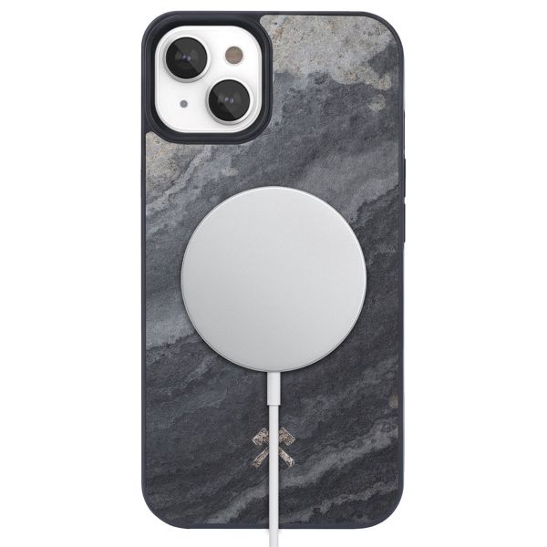 Woodcessories Bumper Case MagSafe iPhone 14 - Real Slate Stone