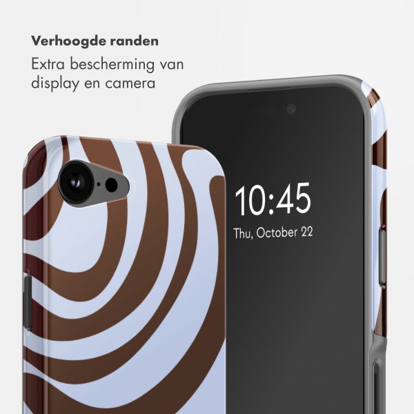 Selencia Vivid Backcover met MagSafe Apple iPhone 17e / 16e - Dream Swirl Chocolate