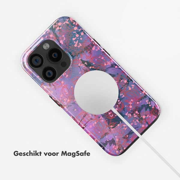 Selencia Vivid Backcover met MagSafe Apple iPhone 15 Pro - Fresh Paint Flower Orange