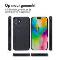 imoshion Backcover met pasjeshouder iPhone 16 Plus - Zwart