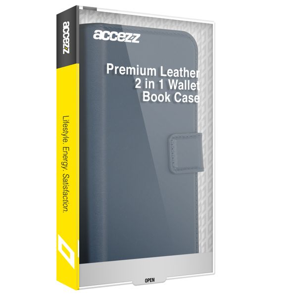 Accezz Premium Leather 2 in 1 Wallet Bookcase Samsung Galaxy A54 (5G) - Donkerblauw