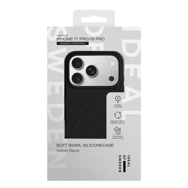 iDeal of Sweden Soft Swirl Silicone MagSafe Case Apple iPhone 17 Pro - Velvet Black