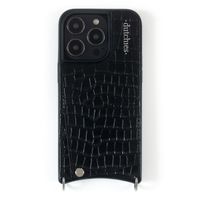 Dutchies Backcover met pashouder iPhone 13 - Telefoonkoord niet inbegrepen - Crocodile Chic