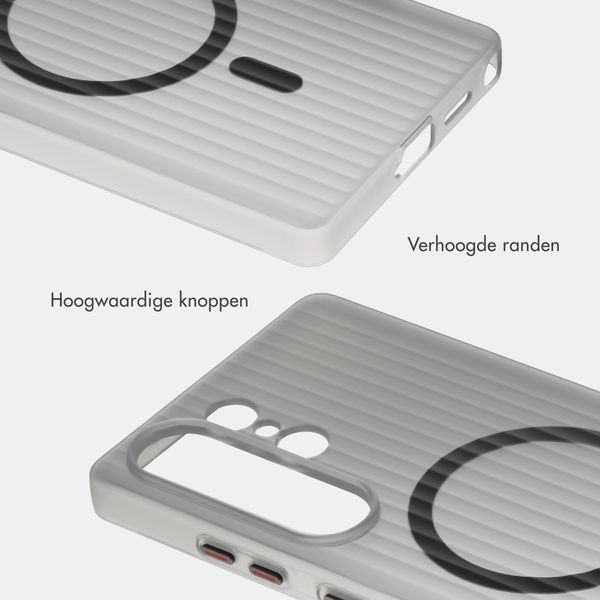 Accezz Lite Backcover met MagSafe | Fluted | Samsung Galaxy S25 Ultra - Grijs
