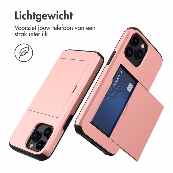 imoshion Backcover met pasjeshouder Apple iPhone 14 Pro - Rosé Goud