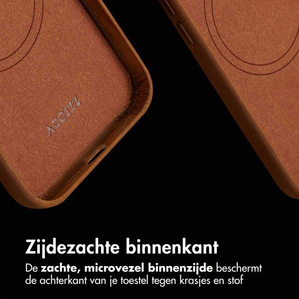 Accezz Vintage Leather Magsafe Backcover Apple iPhone 15 - Tabacco Cognac