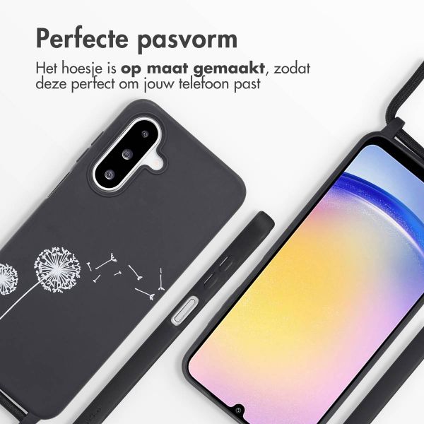 imoshion Siliconen design hoesje met koord Samsung Galaxy A26 - Dandelion Black