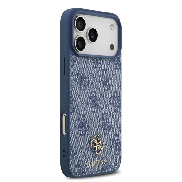 Guess 4G Metal Logo Backcover MagSafe Apple iPhone 17 Pro - Blauw