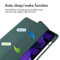 imoshion Trifold Hard Case Book Cover Apple iPad Air 11 inch (2026) M4 / (2025) M3 / (2024) M2 / Air 5 (2022) / Air 4 (2020) - Green
