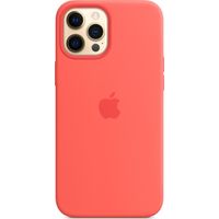 Apple 4 Pack Silicone Backcover MagSafe iPhone 12 Pro Max - Red + Pink Citrus + Cantaloupe + Black