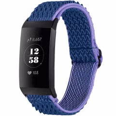 imoshion Elastisch nylonbandje Fitbit Charge 3 / 4 - Donkerblauw