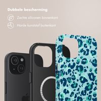 Selencia Vivid Tough Backcover met MagSafe iPhone 15 - Wild Spots Light Blue