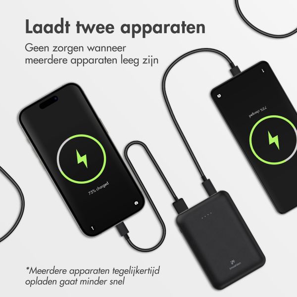 imoshion Compact Powerbank 10.000 mAh - Zwart