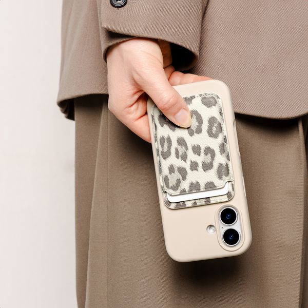 Selencia Sabi Pashouder met MagSafe - Soft Ivory