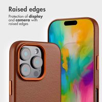 Accezz 2-in-1 Leather Bookcase with MagSafe Apple iPhone 16 Pro Max - Sienna Brown