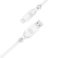 Just Green Lightning naar USB kabel - Recyclebaar - MFi certificering - 2.4A - 2 meter - Wit