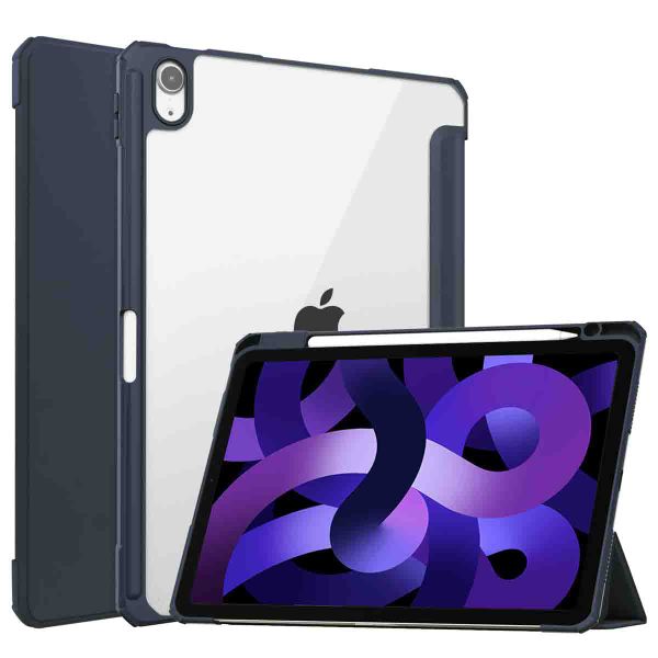 imoshion Trifold Hardcase Bookcase iPad Air 11 inch (2025) M3 / (2024) M2 / Air 5 (2022) / Air 4 (2020) - Donkerblauw