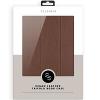 Selencia Nuria Vegan Lederen Trifold Bookcase Samsung Galaxy Tab A7 - Bruin