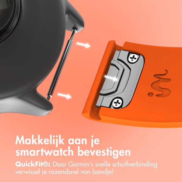 imoshion QuickFit® Siliconen bandje  - Garmin 22 mm aansluiting - Oranje
