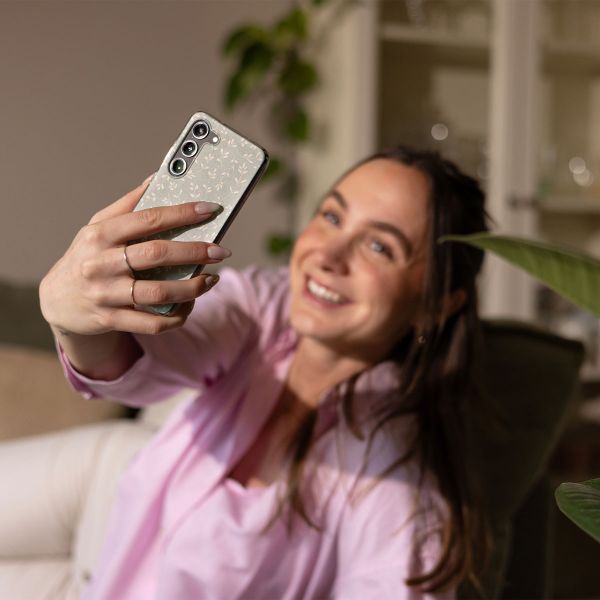 imoshion Design hoesje Samsung Galaxy A16 - Smoke Green Flowers