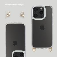 Selencia Backcover met afneembare haakjes iPhone 15 Pro - Transparant