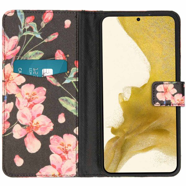 imoshion Design Softcase Bookcase Samsung Galaxy S22 Plus - Blossom Black