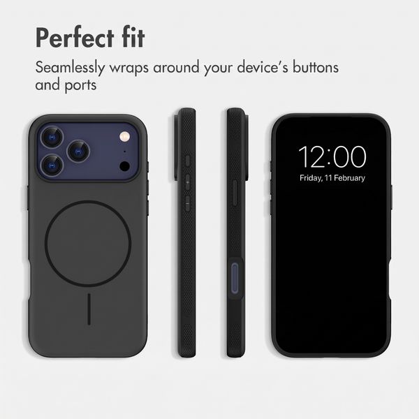 imoshion Colour Back Cover with Thin MagSafe Ring Apple iPhone 17 Pro Max - Black