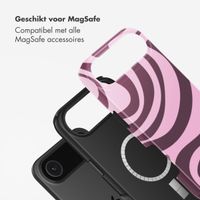Selencia Vivid Backcover met MagSafe Apple iPhone Air - Wavy Swirl Pink Plum