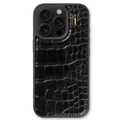 iDeal of Sweden Vegan Leather Backcover Apple iPhone 16 Pro Max - Black Croco