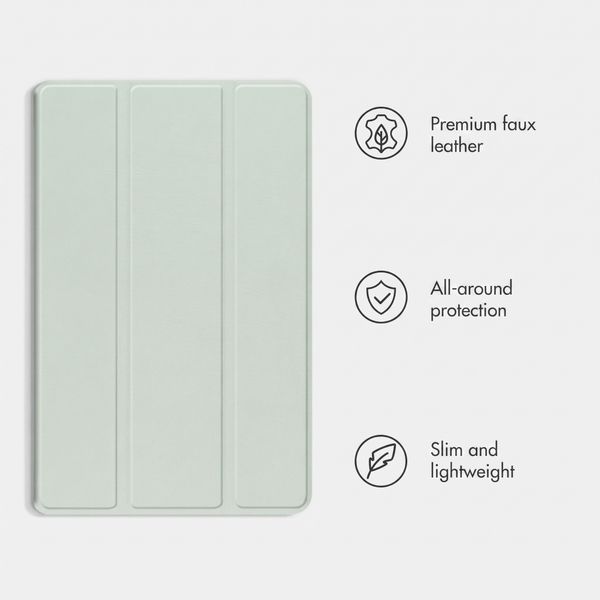imoshion Trifold Book Case Apple iPad 11 (2025) 11 inch A16 / iPad 10 (2022) 10.9 inch - Light Green