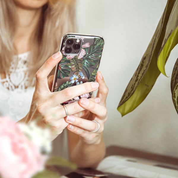 imoshion Design hoesje Samsung Galaxy A72 - Jungle - Groen / Roze