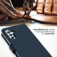 Selencia Echt Leren Bookcase Samsung Galaxy A54 (5G) - Blauw