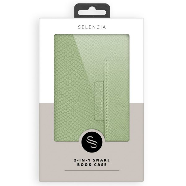 Selencia Llyr 2-in-1 Uitneembare Slang Bookcase iPhone 13 Pro - Groen