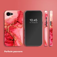 Selencia Vivid Backcover met MagSafe Apple iPhone 16e - Rosy Marble