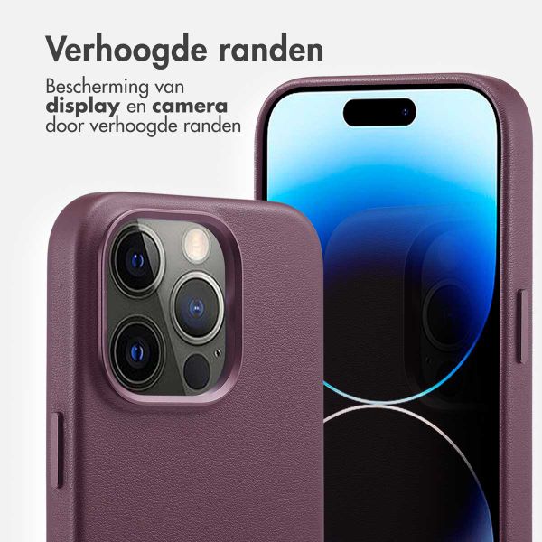 Accezz MagSafe Leather Backcover Apple iPhone 14 Pro - Heath Purple