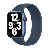 Apple 4 Pack Siliconen solobandje Apple Watch | 38/40/41/42 mm - Maat 2 - White/ Marigold/ Abyss Blue/ Succulent