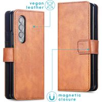 imoshion Luxe Bookcase Samsung Galaxy Z Fold3 - Zwart - Bruin