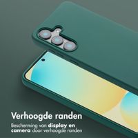 Selencia Siliconen hoesje met afneembaar koord Samsung Galaxy S25 FE - Donkergroen