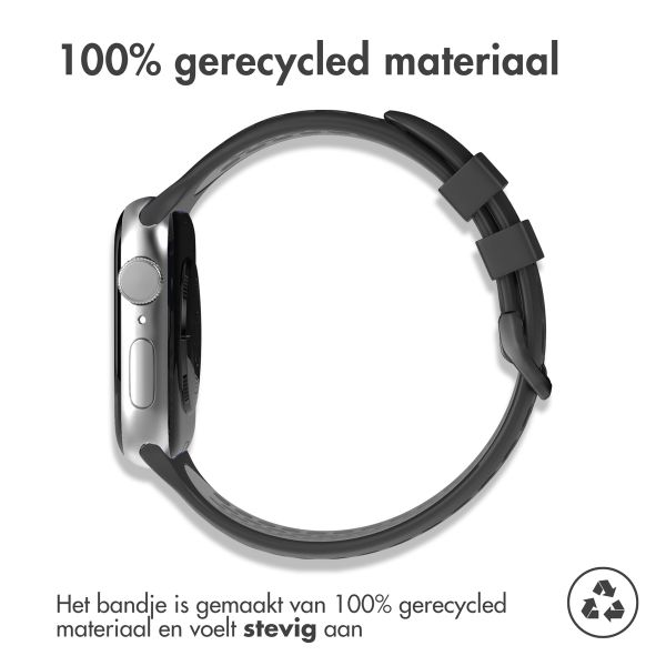 imoshion Siliconen sport bandje gesp Apple Watch Series 1 t/m 9 / SE (38/40/41 mm) | Series 10 / 11 (42 mm) - Zwart / Grijs