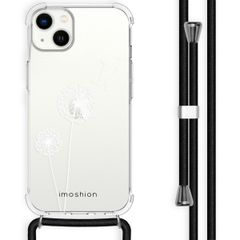 imoshion Design hoesje met koord iPhone 14 Plus - Paardenbloem - Wit