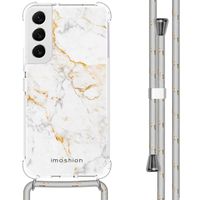 imoshion Design hoesje met koord Samsung Galaxy S22 - White Marble