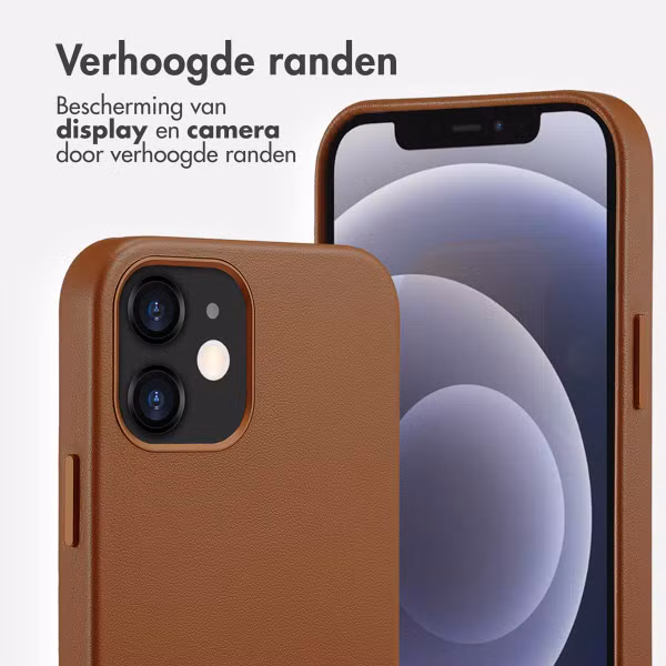 Accezz MagSafe Leather Backcover Apple iPhone 12 (Pro) - Sienna Brown
