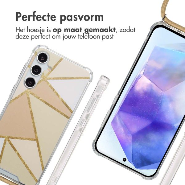 imoshion Design hoesje met koord Samsung Galaxy A55 - Beige Graphic