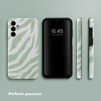 Selencia Vivid Backcover Samsung Galaxy A15 (5G/4G) - Colorful Zebra Sage Green
