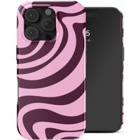 Selencia Vivid Backcover Apple iPhone 16 Pro - Wavy Swirl Pink Plum