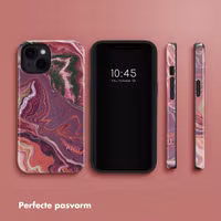 Selencia Vivid Backcover met MagSafe Apple iPhone 14 - Marble Purple