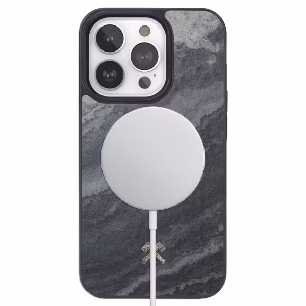 Woodcessories Bumper Case MagSafe Apple iPhone 15 Pro Max - Camo Gray Black